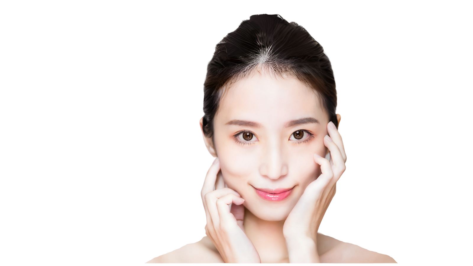 透明感のある素肌の女性